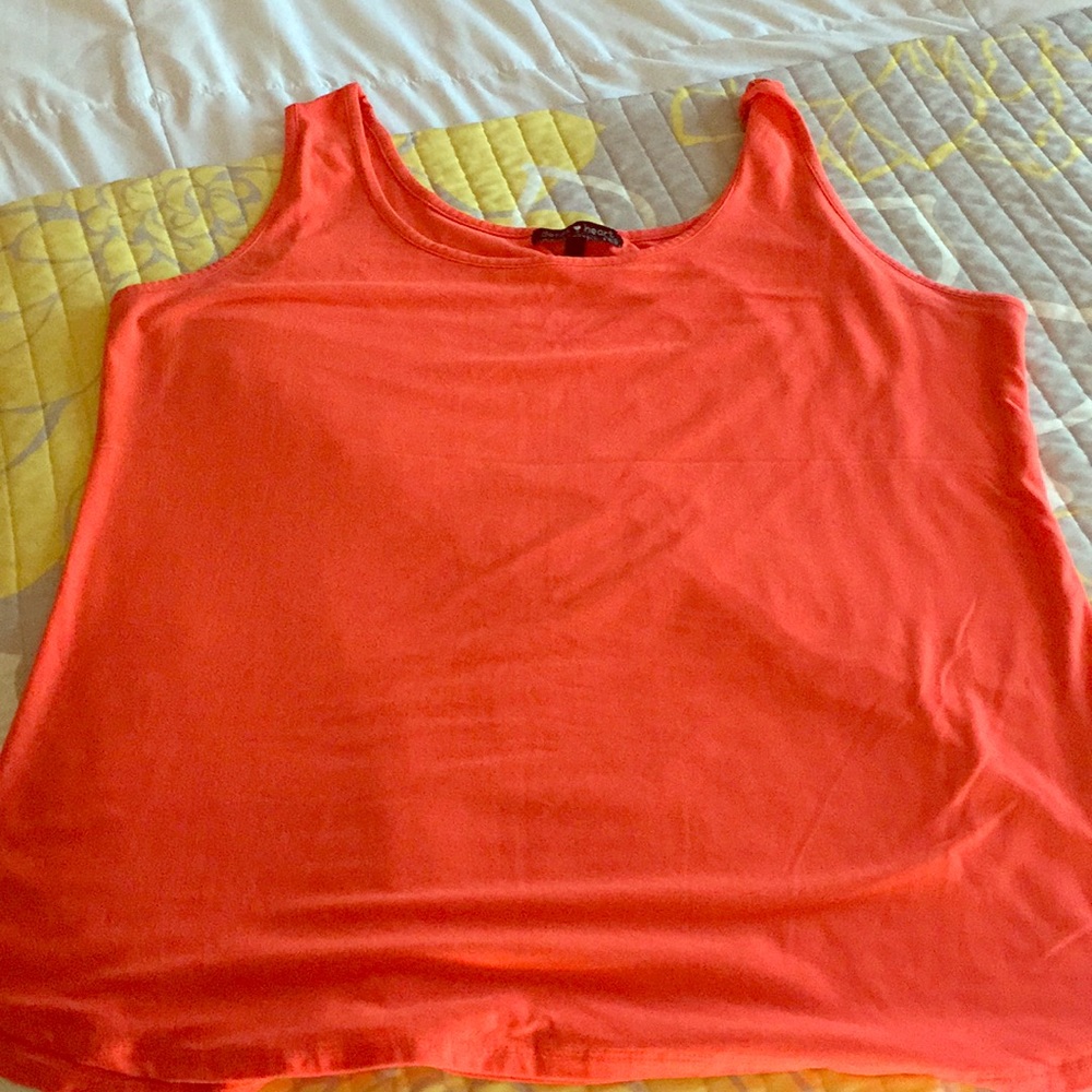 Derek heart super soft tank in orange